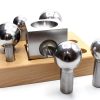 Set 7 embutidores jumbo pulidos más dado en base de madera - Imagen 2